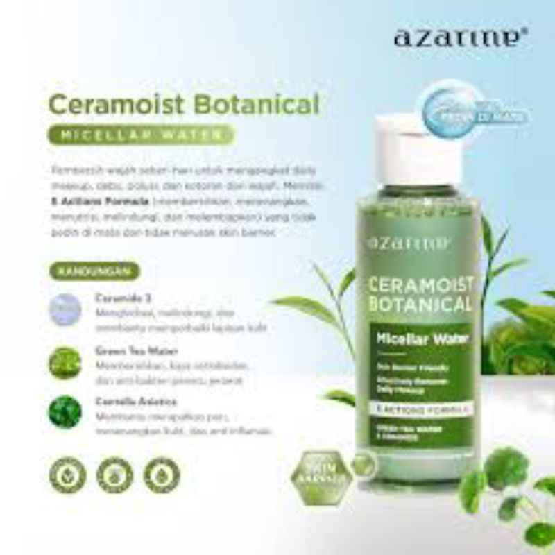 Jual Azarine Micellar Water Ceramoist Botanical 90ml Shopee Indonesia