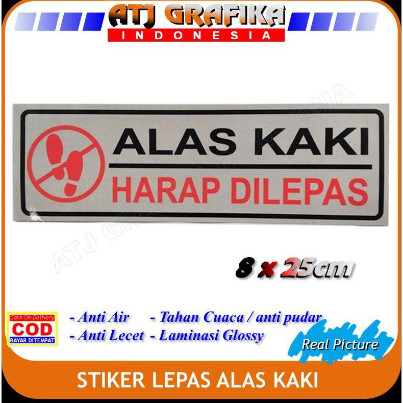 Jual New Stiker Lepas Alas Kaki Sepatu Sandal Kantor Masjid Sticker ...