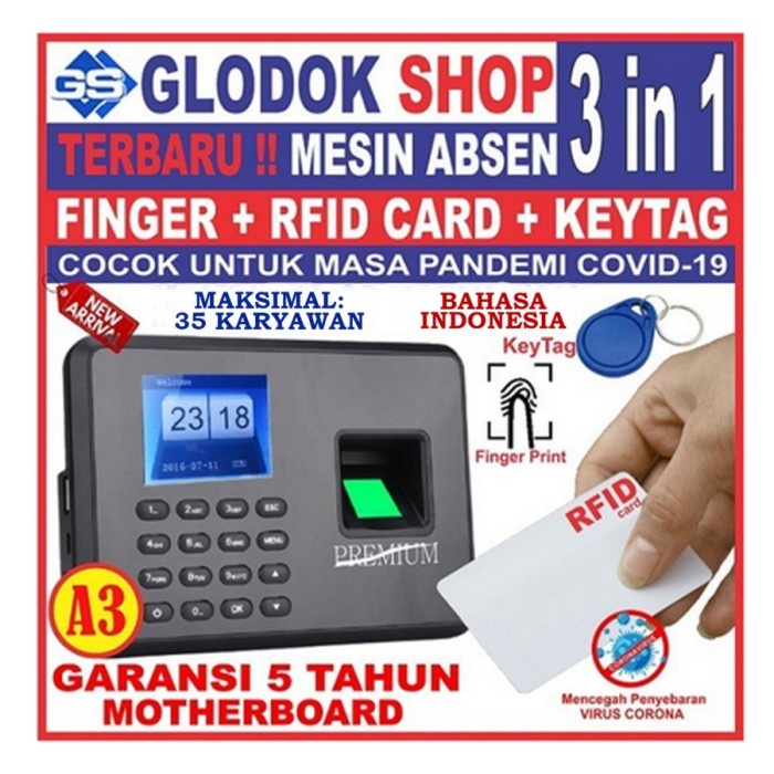 Jual Mesin Absen / Mesin Absensi / Sidik Jari / Finger Print A3 ...