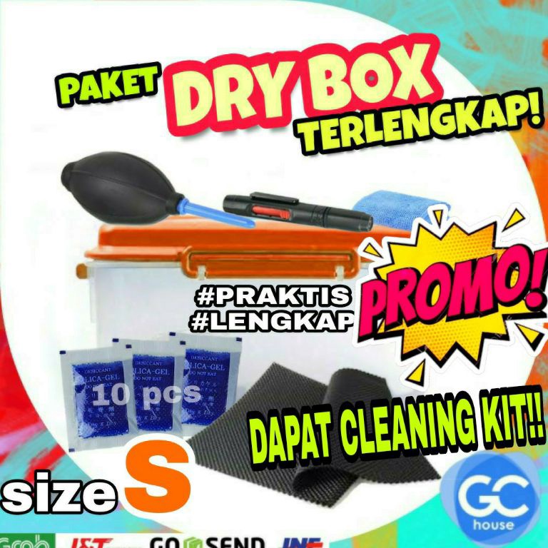 Jual (B KB☎) [ size S ] PAKET DRY BOX SET SMALL Kamera Lengkap Cleaning ...