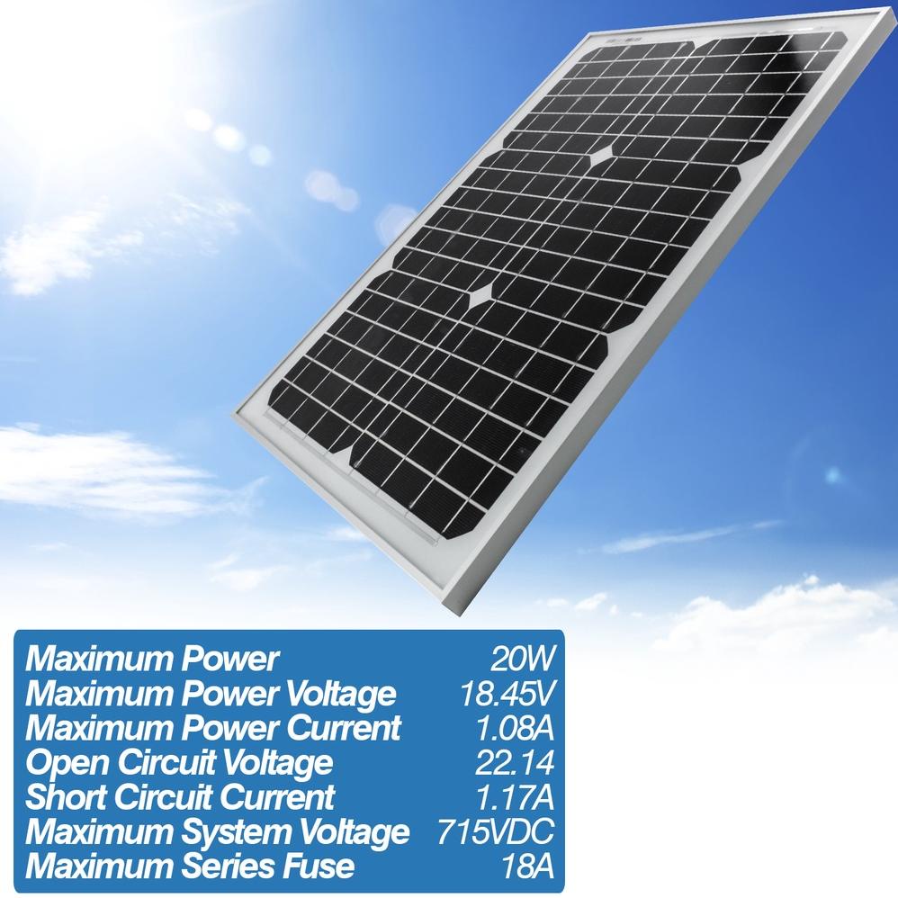 Jual SAN845 Suksestech Solar Panel MONO Panel Surya Mono 20 Watt ...