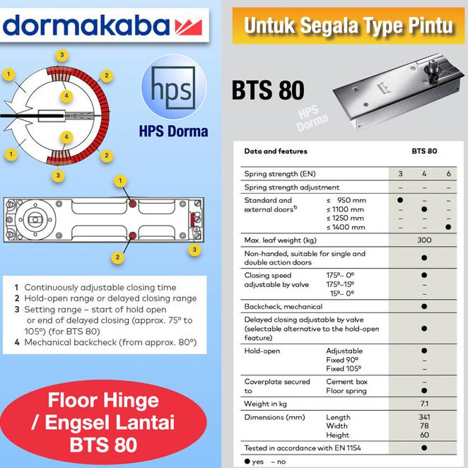 Jual Floor Hinge Dorma Bts En Ho Body Only Engsel Lantai Shopee Indonesia