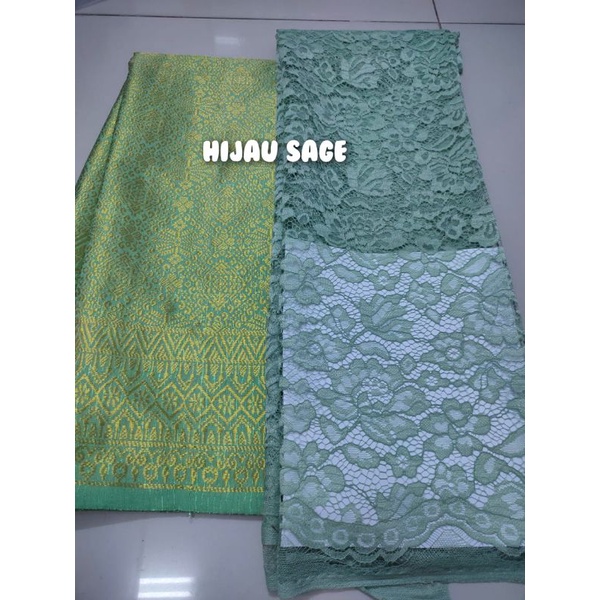 Jual Set Kain Songket + Kain Renda (2in1) WAJIB CHAT ADMIN | Shopee ...