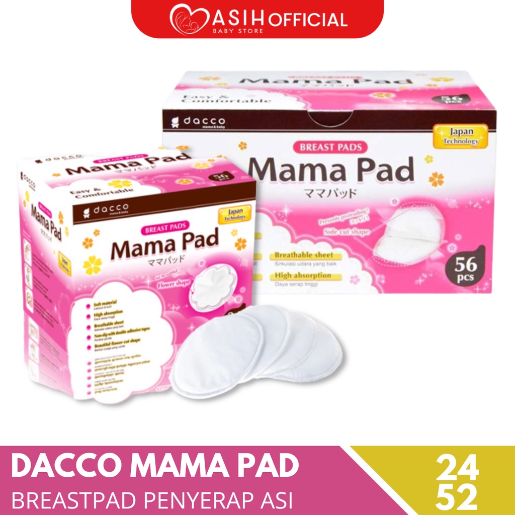 Jual Dacco Mama Pad Breast Pad Flower 3D isi 24pcs 56pcs - Pembalut ASI ...