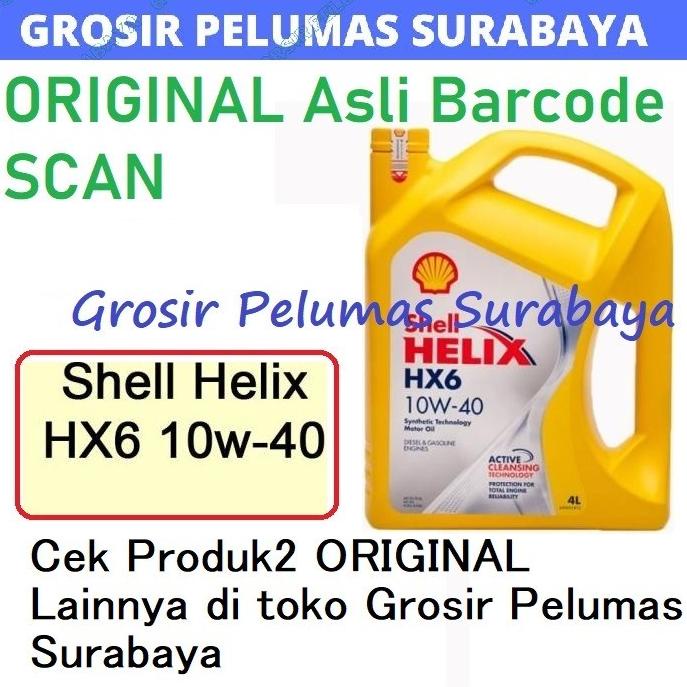 Jual Original Barcode scan Shell Helix HX6 10W-40 SN Plus 4ltr | Shopee ...