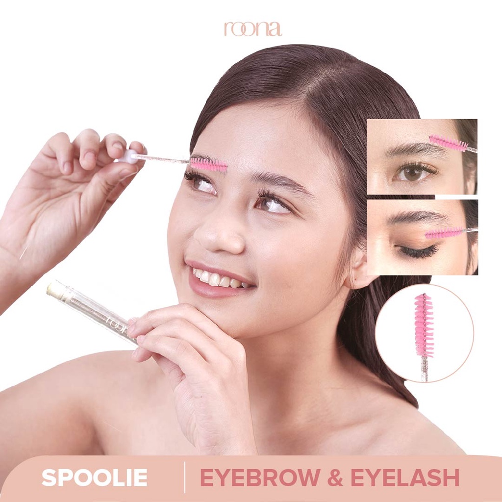 Jual ROONA Spoolie Cantik. Eyebrow and Eyelash Brush / Mascara Wand