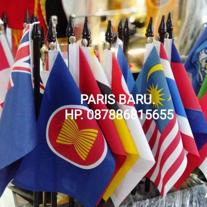 Jual New Produk Bendera Negara Asean Meja Tiang Kayu Shopee Indonesia