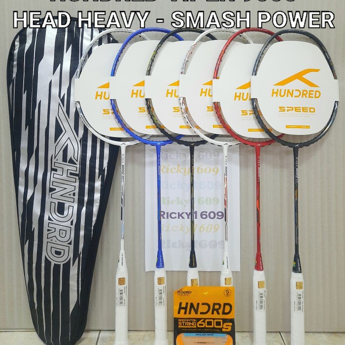 Jual RAKET BADMINTON HUNDRED VIPER 9000 - HEAD HEAVY - SMASH POWER - 32 ...