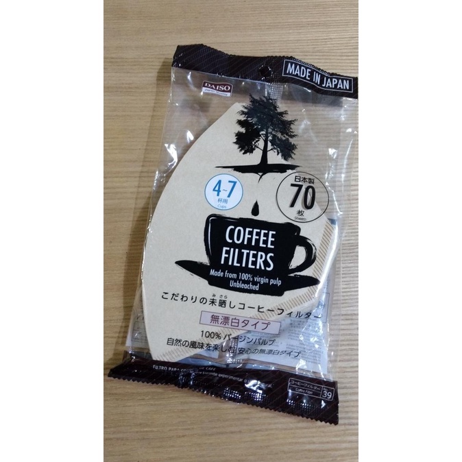 Jual DAISO coffee filter paper kertas saring kopi 70 lembar (for 47