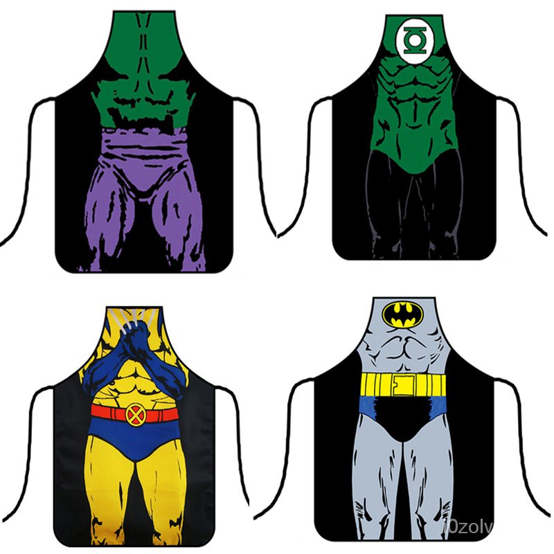 Jual &3D Funny Apron Kitchen Apron Muscle Man Women Aprons Dinner Party ...