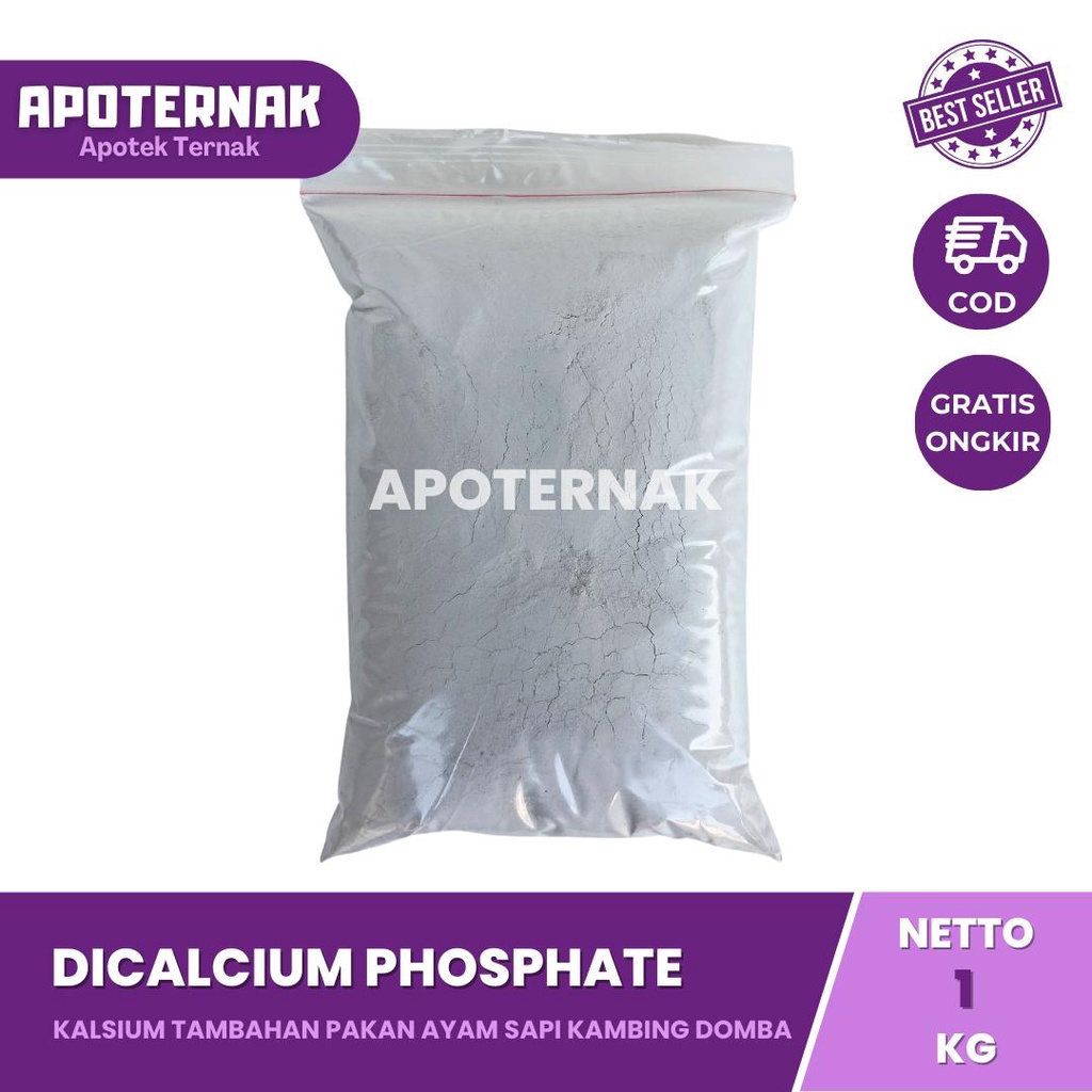 Jual DICALCIUM PHOSPHATE 1 kg | DCP Kalsium Ayam Sapi Kambing Domba ...