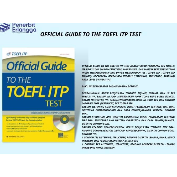 Jual MUST HAVE!! OFFICIAL GUIDE TO THE TOEFL ITP TEST REVISI TERLARIS ...