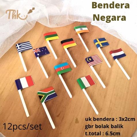 Jual Tusukan Kue Hiasan Kue Cake Topper Bendera Indonesia Negara Kualitas Terbaik Shopee Indonesia