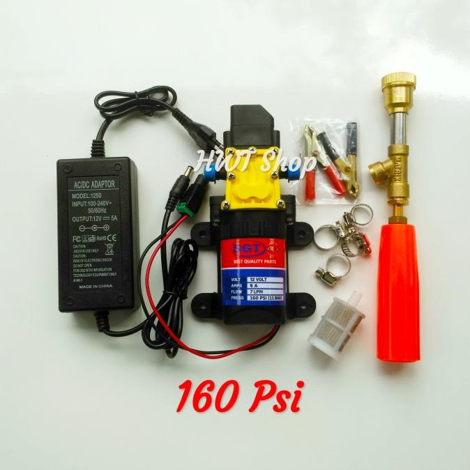 Pompa Acqua 12V Autoadescante | Alta Pressione 160PSI | 100W 8L/min | A Membrana