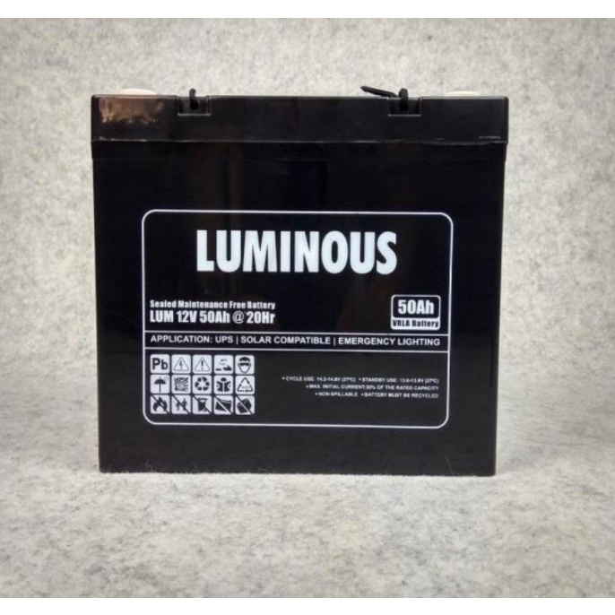Jual TERBARU !!! Aki Battery Baterai ACCU 12V 50AH LUMINOUS VRLA Deep