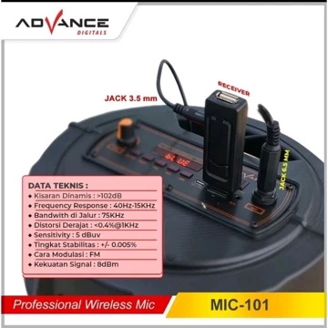 Mikrofon Bluetooth Mic Wireless Advance KING ADVANCE Profesional