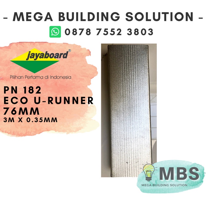 Jual U Runner 76 mm Jayaboard Walltrack Jaya Partition Rangka Partisi ...