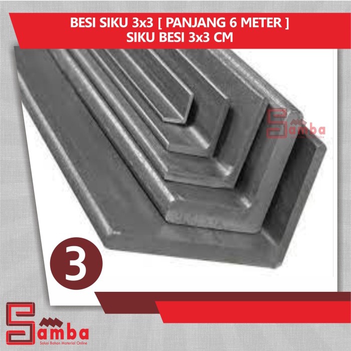 Jual Besi Siku 3x3 [ Panjang 6 Meter ] Siku Besi 3 X 3 Cm | Shopee ...