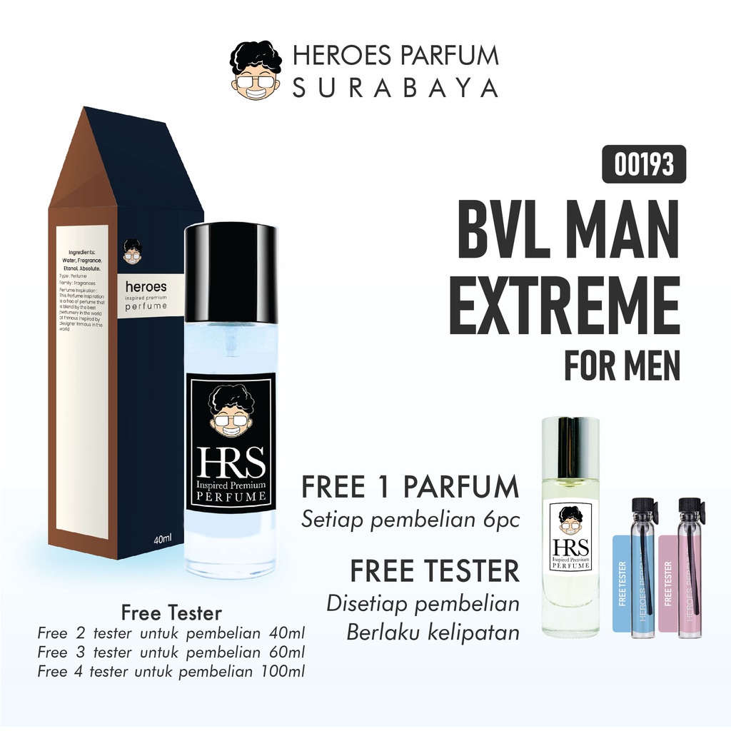 Jual Heroes Parfum Bvl Man Extreme 00193 For Men Shopee Indonesia