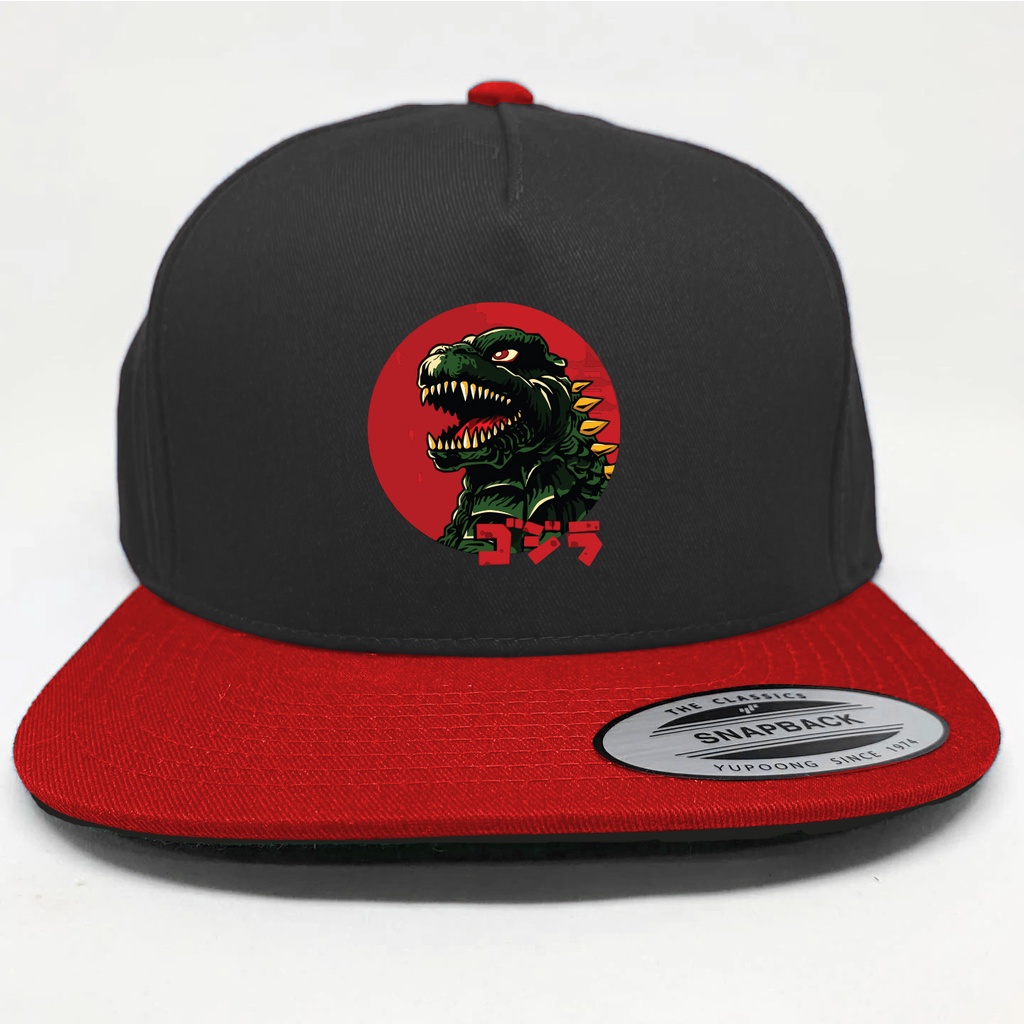Jual Topi Snapback CAMOE Godzilla Kaiju Kanji Japan | Shopee Indonesia