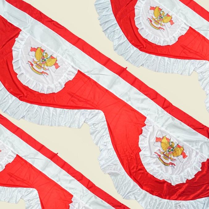 Jual Bendera Rumbai merah putih Garuda 5 Gelombang 5 meter | Shopee ...