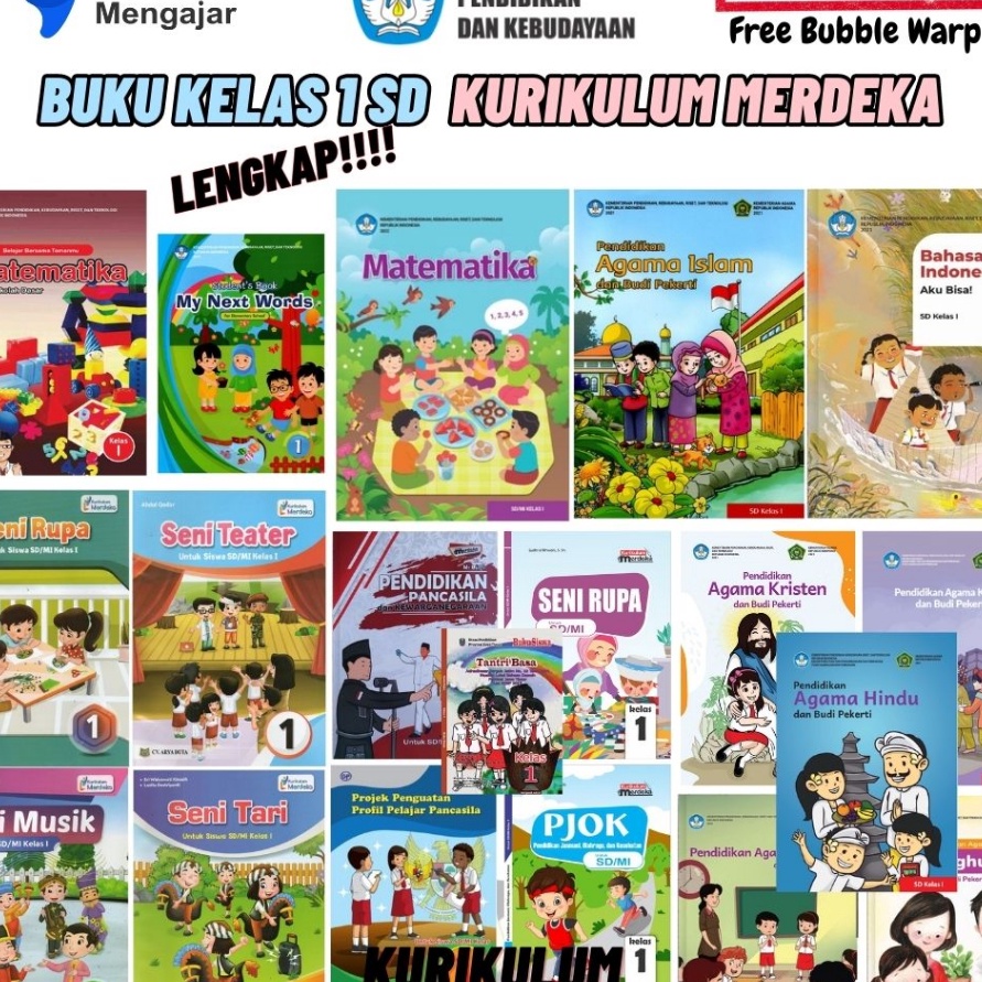 Jual ༺ D 4174 BUKU PAKET KELAS 1 SD KURIKULUM MERDEKA / TERBARU ...