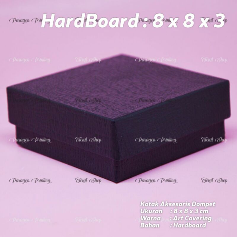 Jual kotak hardboard/kotak perhiasan/kotak aksesoris 8x8x3cm Shopee