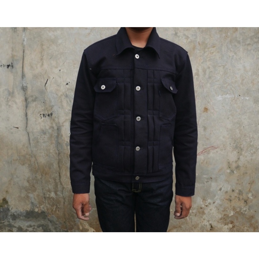 Jual LDLQ7245 STOK SIAP 【COD indigo x black JACKET TIPE 2, 16OZ ...