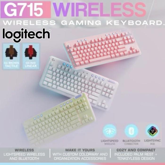 Jual LOGITECH G715 AURORA TKL - RGB WIRELESS MECHANICAL GAMING KEYBOARD ...