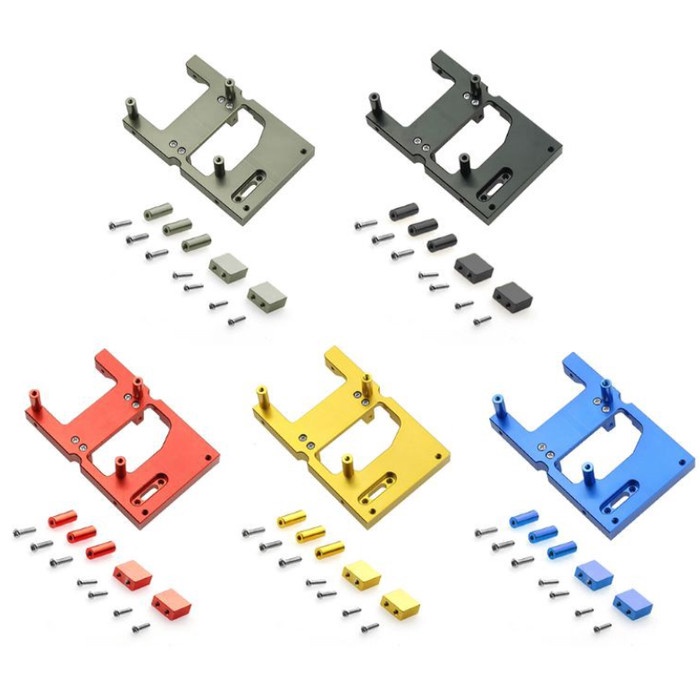 RC Metal Servo Mount Bracket - Upgrade Part For MN/WPL Model Cars (Red)