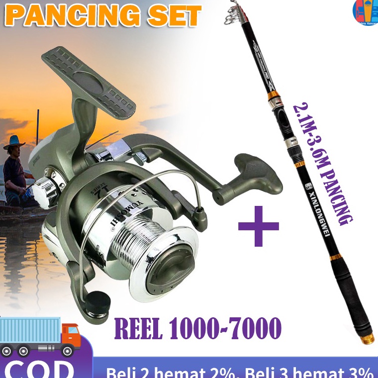 Jual SALE TERBATAS!. set alat pancing lengkap Joran Laut 35 Kg Panjang ...