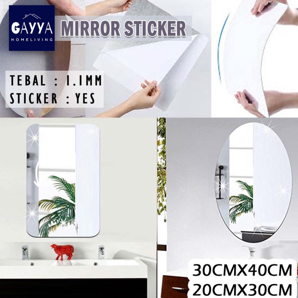 Jual Pilih Ini Free Warp Dus Mirror Stiker Dinding Model Cermin Dengan Bahan Akrilik Mudah