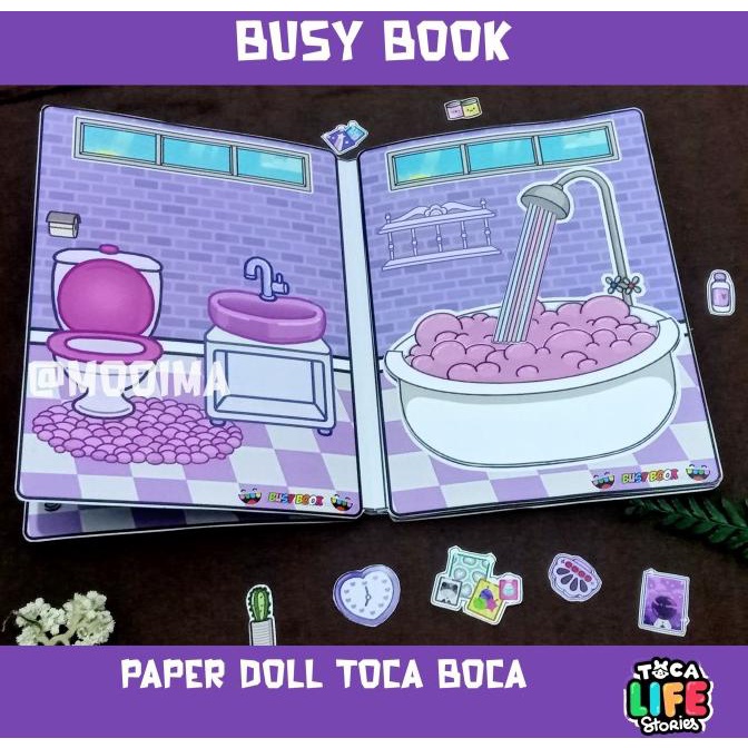 Jual Quiet Book Toca Boca House Purple Paper Doll Toka Boka Ungu