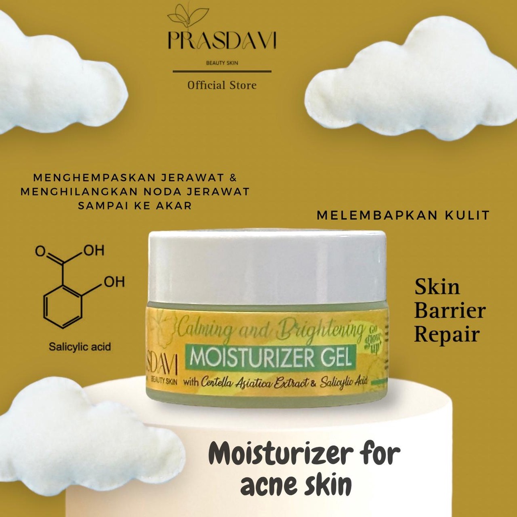 Jual PRASDAVI CALMING & GLOWING MOISTURIZER FOR ACNE PRONE SKIN
