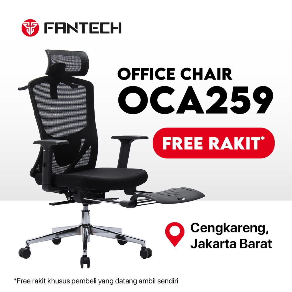 Jual Fantech OCA259 Kursi Kantor Kerja Jaring Premium Office Chair