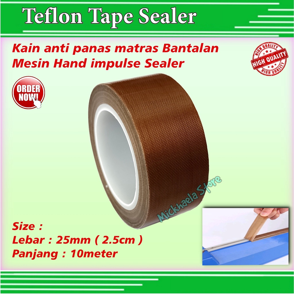 Jual Kain Teflon Tahan Panas Matras Alas Kain Bantalan Mesin Press Vacuum Sealer Hand Sealer