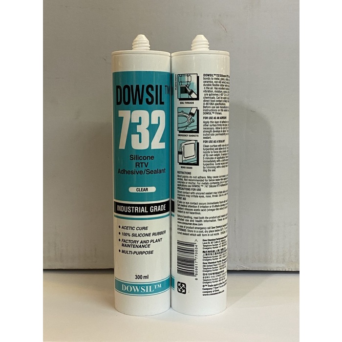 Jual Dowsil 732 / Dowsil 732 Silicone Rtv Adhesive/sealant | Shopee ...