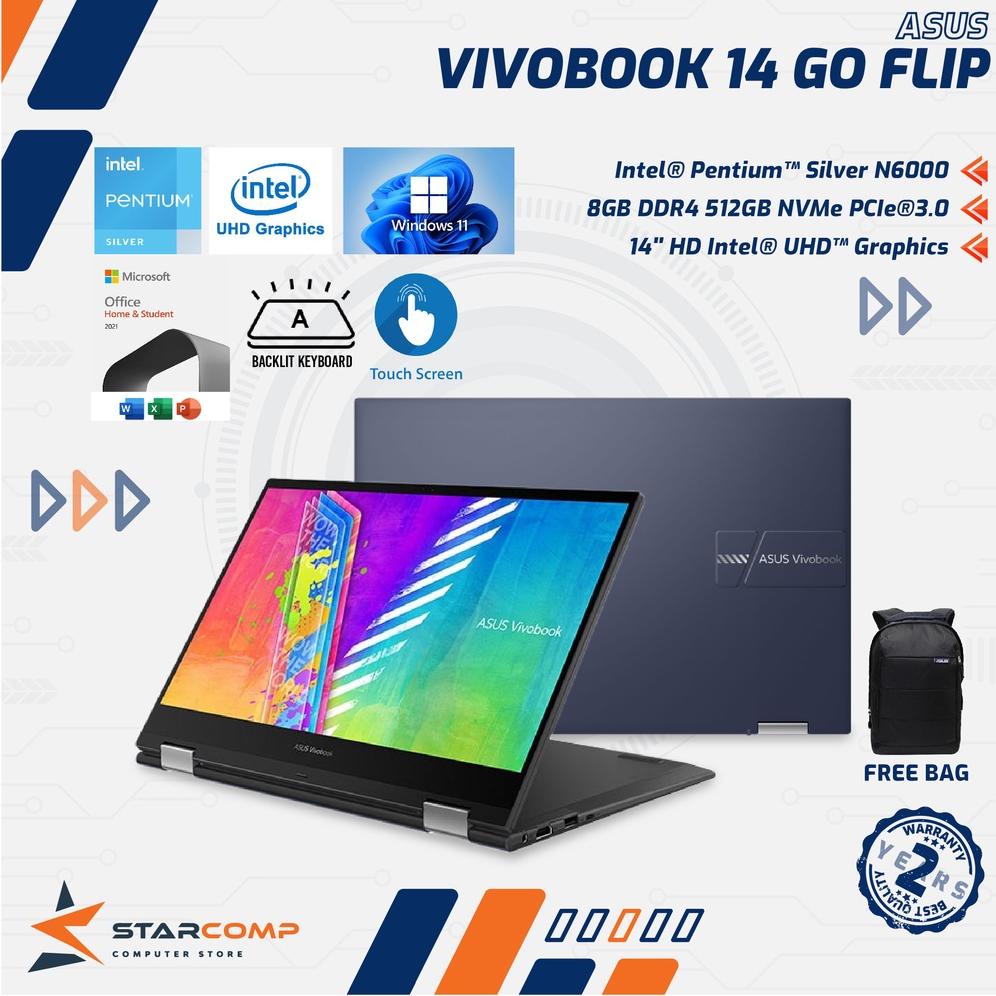 Jual Asus Vivobook Go 14 Flip Tp1400ka N6000 8gb 512gb 14 Fhd Ips Touch X360 Ohs Shopee Indonesia 1891