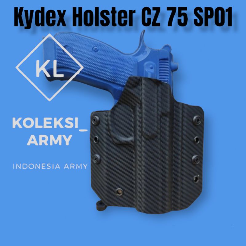 TEGE Tactical Holster For CZ 75 SP01 – Paddle OWB, Right Hand, Black Polymer - View #4