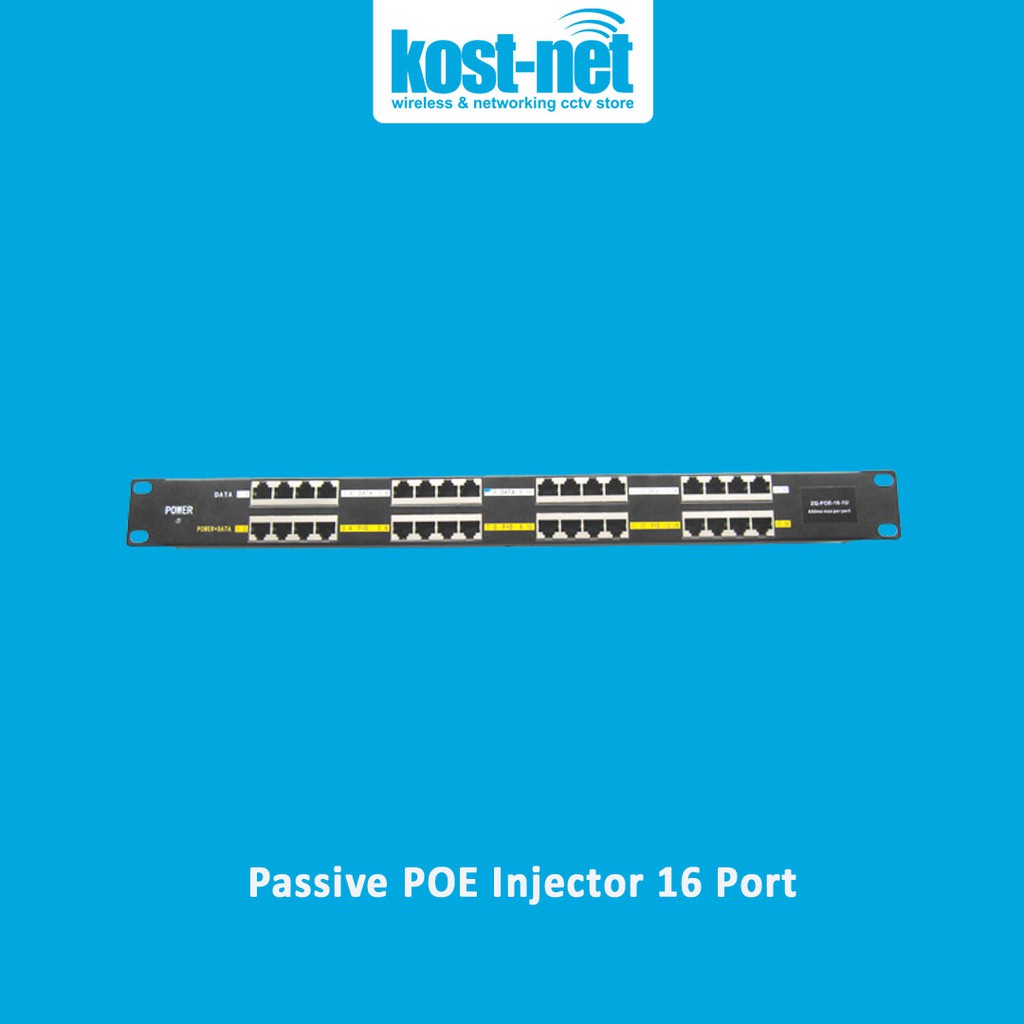 Jual Passive POE Injector 16 Port Rackmount (KN-POE 1016) | Shopee ...