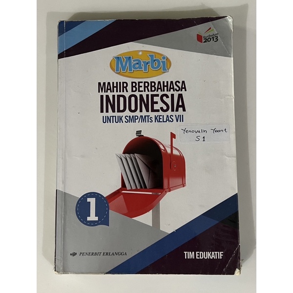 Jual BUKU BAHASA INDONESIA 1 UTK SMP KELAS VII / 7 (PRELOVED/BEKAS ...