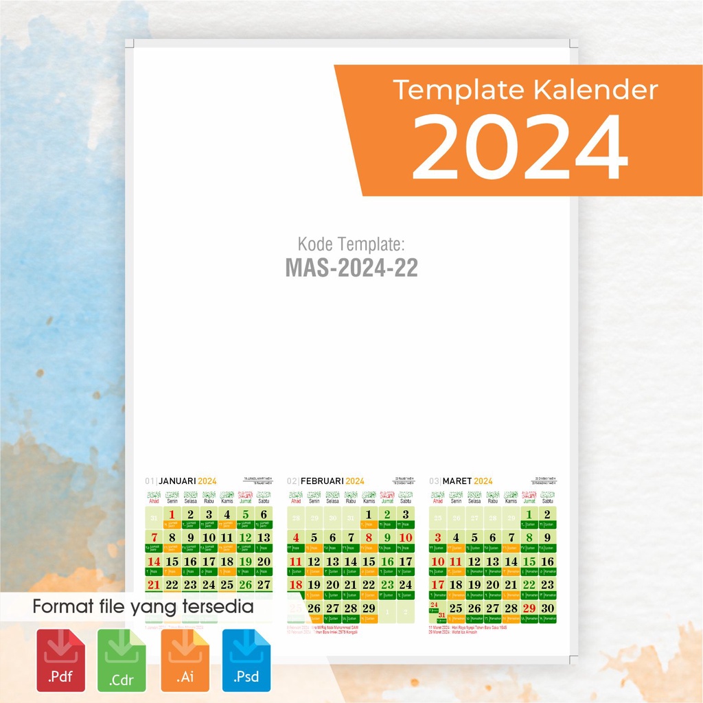 Jual KALENDER PUASA SENIN KAMIS 2024 MAS202422 Shopee Indonesia