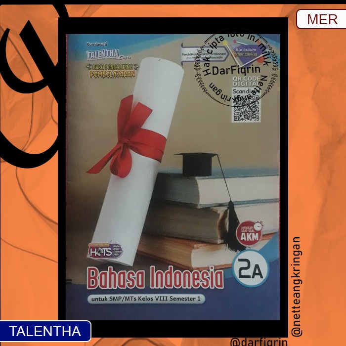 Jual Lks Bahasa Indonesia Kelas 8 Semester 1 Smpmts Kurmer Kurikulum Merdeka Talentha Hots 4574