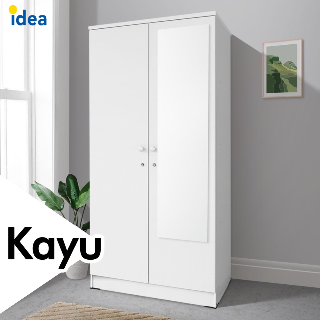 Jual Idea Furniture Lemari Pakaian 2 Pintu Kaca / Cermin Modern