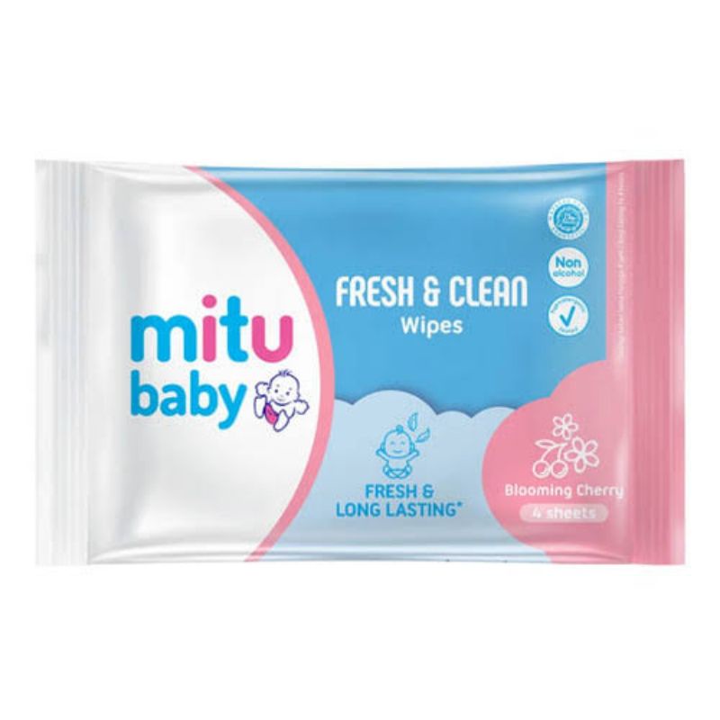 Jual Tissue Basah Mitu Mini Pack 4's 1 Renceng (12 Sachet) | Shopee ...
