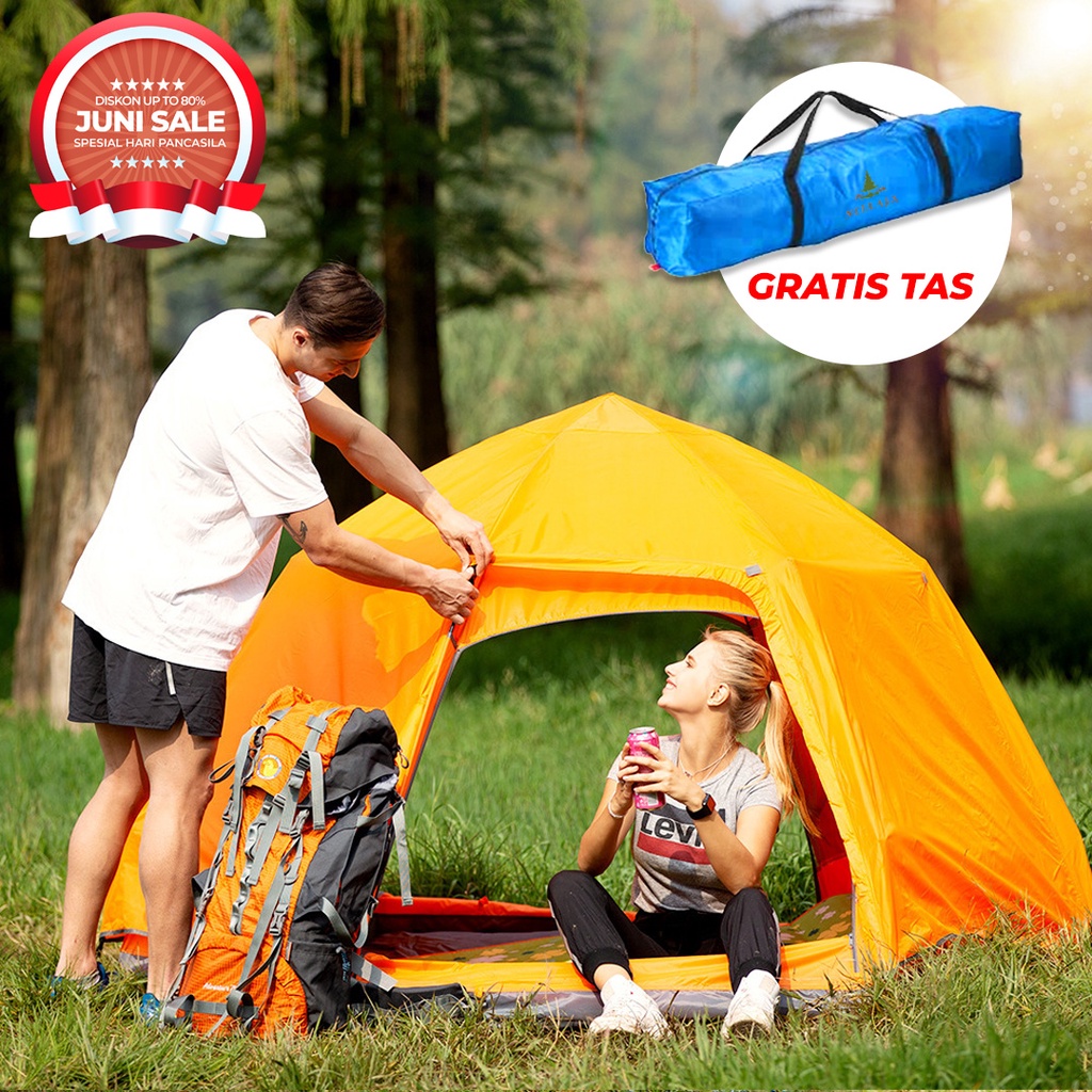 Jual Tenda Camping Zp 7 Kapasitas 3 5 Orang Tenda Otomatis Outdoor And Indoor Tenda Gunung 7140