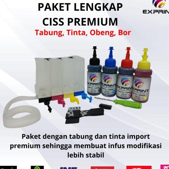 Jual Tabung Infus Printer Canon Tinta 4 Warna Shopee Indonesia 9598