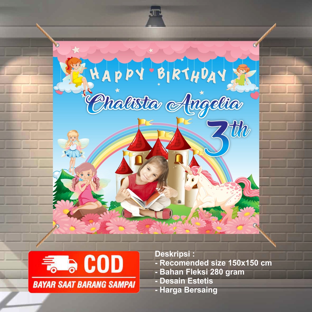 Jual Perlengkapan pesta ultah anak/dekorasi/aksesoris Banner spanduk