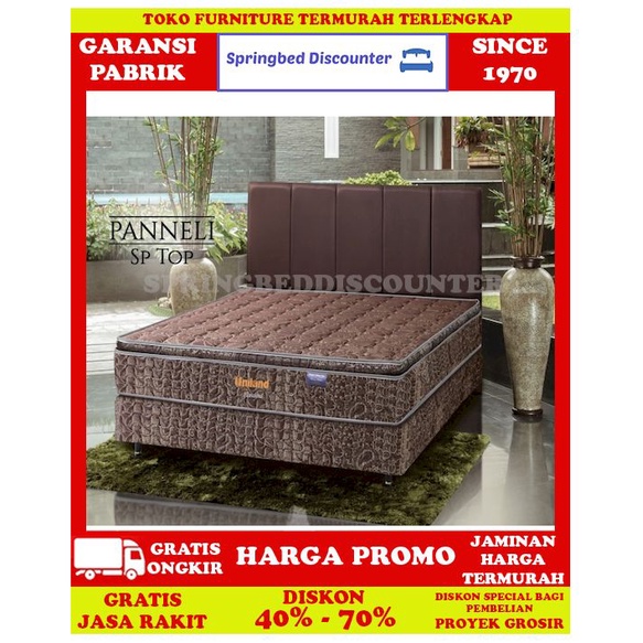 Jual Springbed Kasur UNILAND New Standard PTop NSck Panelli 90x200 Set ...