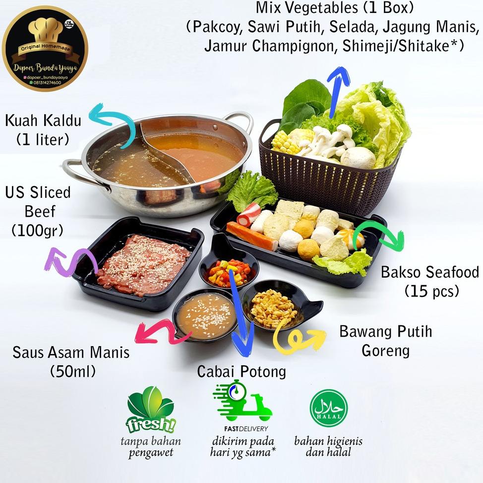 Jual Paket Shabu Shabu Komplit Reguler Kaldu Org Halal Steamboat